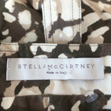 Stella McCartney Crisscross-Back Peplum Top Olive Brown Camouflage Size 40