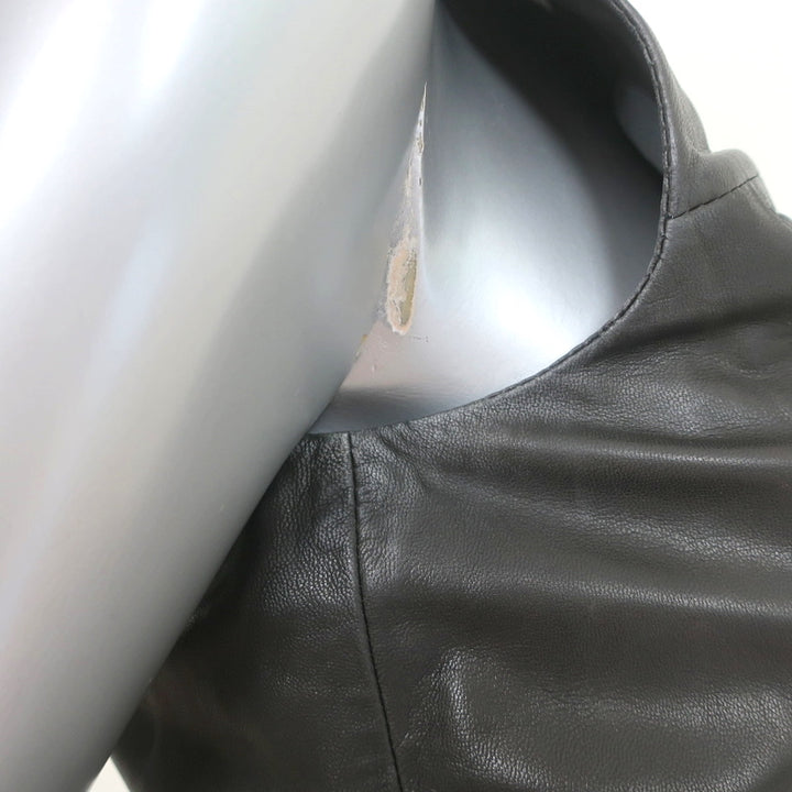 Derek Lam 10 Crosby Flared Leather Dress Black Size 6 Sleeveless Mini