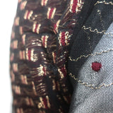 Alexander McQueen Embroidered Tulle Jacket Black/Red/Gold Metallic Size Large