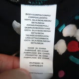 Marc Jacobs Midi Wrap Skirt Black Floral Print Silk Jacquard Size 0