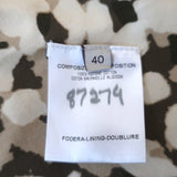 Stella McCartney Crisscross-Back Peplum Top Olive Brown Camouflage Size 40