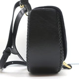 Sancia Babylon Bar Bag Black Suede & Grained Leather Medium Crossbody