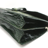 Puruti Alligator Shoulder Bag Dark Green Small Flap Bag