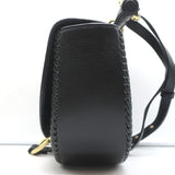 Sancia Babylon Bar Bag Black Suede & Grained Leather Medium Crossbody