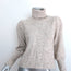 FRAME Swingy Turtleneck Sweater Oatmeal Size Small Padded Shoulder Pullover