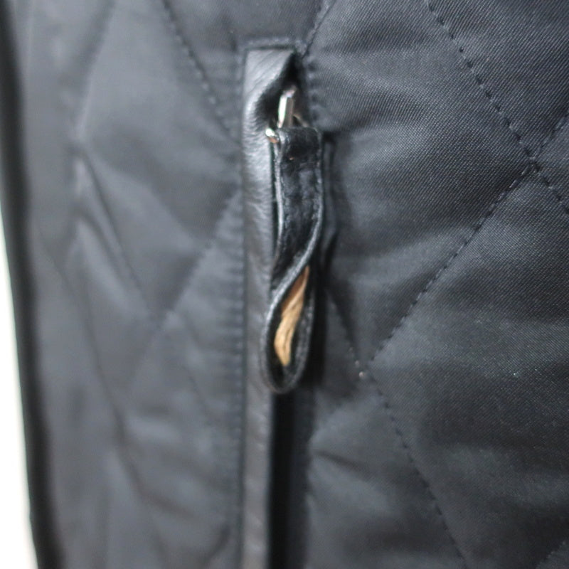 Burberry London Quilted Double Breasted Coat Black Size Small