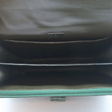 Puruti Alligator Shoulder Bag Dark Green Small Flap Bag