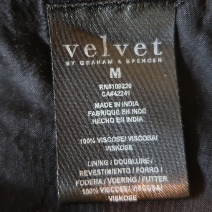 Velvet by Graham &amp; Spencer Dress Saskia Camo Print Crepe Size Medium NEW