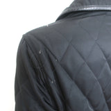Burberry London Quilted Double Breasted Coat Black Size Small