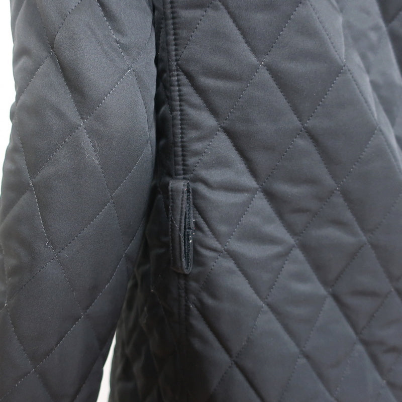 Burberry London Quilted Double Breasted Coat Black Size Small