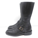 Gucci Mid-Calf Motorcycle Boots Black Leather Size 6