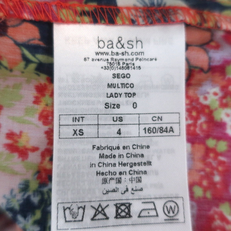 Ba&amp;sh Button-Up Tank Top Sego Floral Print Cotton Size 0