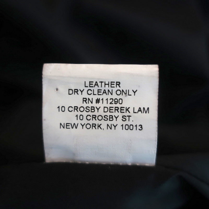 Derek Lam 10 Crosby Flared Leather Dress Black Size 6 Sleeveless Mini