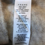 FRAME Swingy Turtleneck Sweater Oatmeal Size Small Padded Shoulder Pullover