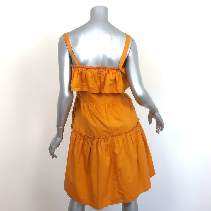 Cynthia Rowley Ruffled Tank Dress Marigold Cotton Size 0