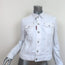Dsquared2 Cropped Jean Jacket White Stretch Denim Size 44 NEW