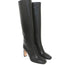 Jimmy Choo Mahesa Square Toe Knee High Boots Black Leather Size 36 NEW