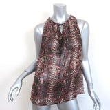 The Kooples Keyhole Tank Top Pink Python Print Size Small Sleeveless Blouse