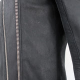 Ann Demeulemeester Angelina Double-Zip Leather Biker Jacket Black Size 36