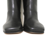 Jimmy Choo Mahesa Square Toe Knee High Boots Black Leather Size 36 NEW
