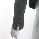 Ann Demeulemeester Angelina Double-Zip Leather Biker Jacket Black Size 36