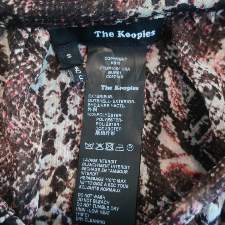 The Kooples Keyhole Tank Top Pink Python Print Size Small Sleeveless Blouse