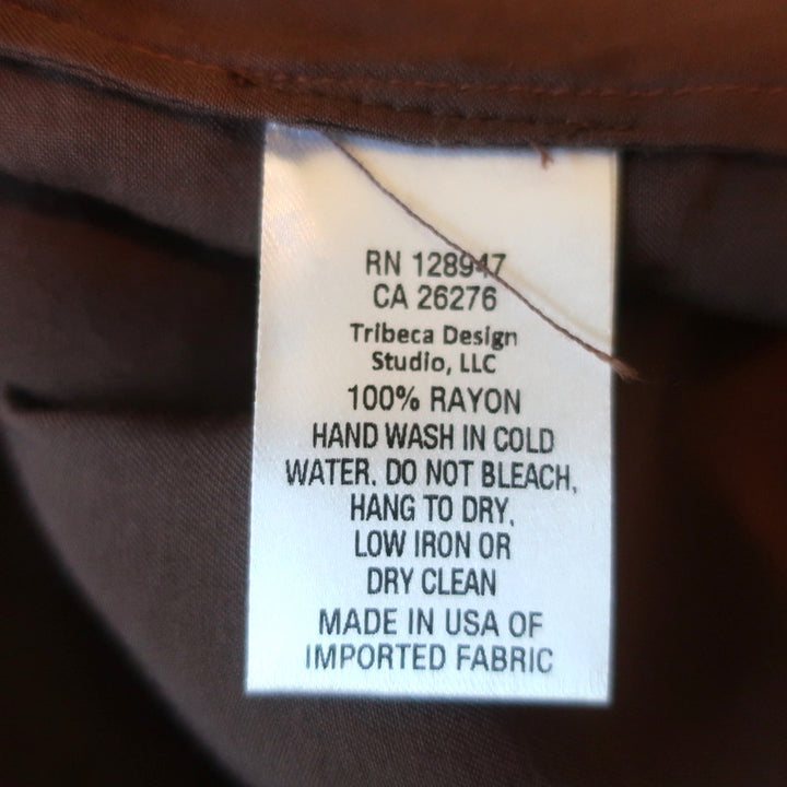 Nili Lotan Brady Satin Tee Chocolate Brown Size Medium Short Sleeve Top