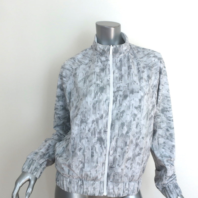 Lululemon Reversible Jacket White/Gray Printed Nylon Size 8 – Celebrity  Owned