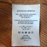 Jonathan Simkhai Rope Tie Cutout Top Alanna Camel Pleated Faux Suede Size Small