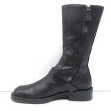 Gucci Mid-Calf Motorcycle Boots Black Leather Size 6
