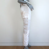 Acne Studios 1997 Frayed Patchwork Jeans Very Light Gray Denim Size 26
