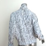 Lululemon Reversible Jacket White/Gray Printed Nylon Size 8