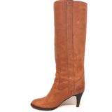 L'Autre Chose Knee High Boots Caramel Leather Size 37