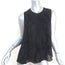 L'Agence Ruffle Blouse Lisette Black Silk Size Medium Sleeveless Top