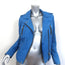 IRO Anabela Leather Biker Jacket Blue Size 1 Moto Jacket