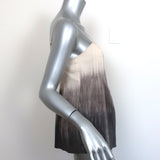 Rebecca Taylor Chain-Embellished Tank Top Cream/Gray Ombre Silk Size 6