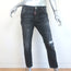 Dsquared2 Cool Girl Cropped Jeans Black Distressed Stretch Denim Size 40