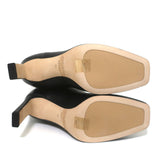 Jimmy Choo Mahesa Square Toe Knee High Boots Black Leather Size 36 NEW