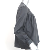 XIRENA Button Down Shirt Adler Gray Cotton Size Extra Small Long Sleeve Top