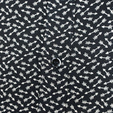 Saint Laurent Button-Up Blouse Black Arrow Print Silk Size 36 Long Sleeve Shirt