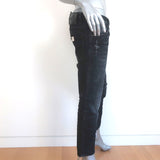 Dsquared2 Cool Girl Cropped Jeans Black Distressed Stretch Denim Size 40