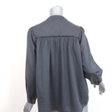 XIRENA Button Down Shirt Adler Gray Cotton Size Extra Small Long Sleeve Top