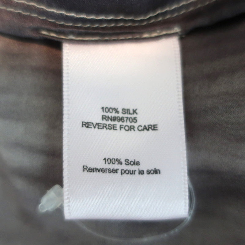 Rebecca Taylor Chain-Embellished Tank Top Cream/Gray Ombre Silk Size 6