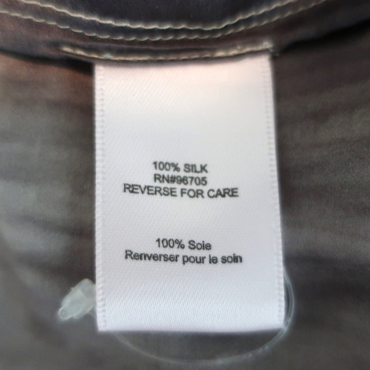 Rebecca Taylor Chain-Embellished Tank Top Cream/Gray Ombre Silk Size 6