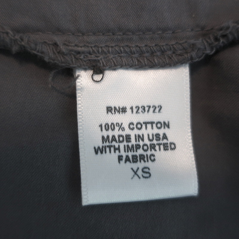 XIRENA Button Down Shirt Adler Gray Cotton Size Extra Small Long Sleeve Top