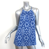 Joie Tank Top Tabo Deep Indigo Blue Ikat Print Jersey Size Small NEW