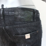 Dsquared2 Cool Girl Cropped Jeans Black Distressed Stretch Denim Size 40