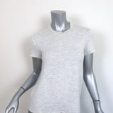 The Row Striped-Back Tee Light Gray Jersey Size Extra Small Short Sleeve Top