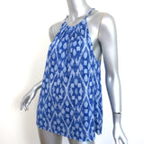 Joie Tank Top Tabo Deep Indigo Blue Ikat Print Jersey Size Small NEW