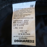 Dsquared2 Cool Girl Cropped Jeans Black Distressed Stretch Denim Size 40